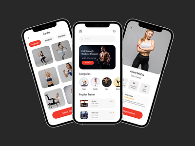 Fitness App app design ui ux