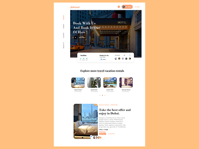hotelweb - Travel Landing Page app booking design hotel landing ui ux web