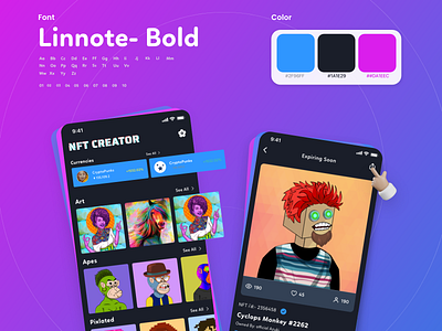 NFT CREATOR APP 3d animation app branding clean design graphic design illustration iphone logo motion graphics ui ux website