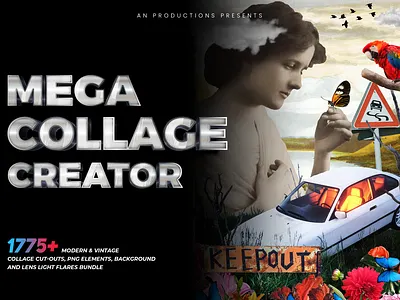 1775+ Mega Collage Creator Bundle 3d animation branding collage collage art creative image creative market crypto art digital digital collage digital collage creator graphic design illustration modern motion graphics png poster retro collage vintage collage