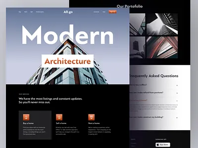 Architecture Agency Landing Page Website architect architecture architecture agency home home page house landing page modern properties property real esate real estate real estate agency real estate website realestate saas web web design website website design