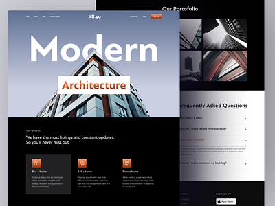 Architecture Agency Landing Page Website architect architecture architecture agency home home page house landing page modern properties property real esate real estate real estate agency real estate website realestate saas web web design website website design