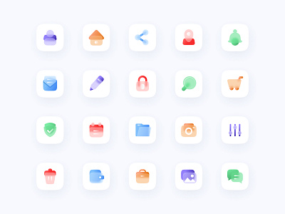 (Free Download) Glassmorphism Style Icons figma free free download free icon freebies glass icon glassmoprhism glassmorphism icon icon set modern trendy ui