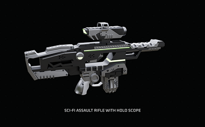 3d Assault Rifle 3d blender illustrat illustration meta verse