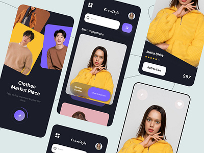 Fashion eCommerce App animation branding business dashboard design design ecommerce shop financial graphic design illustration landing page logo mobile ecoomerce online shop product shopping shopping cart ui website website design