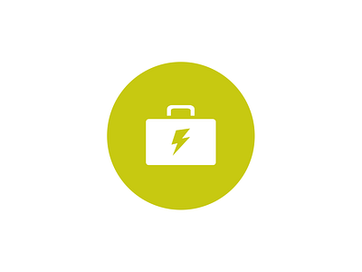 Portfolio Icon bolt design electric icon illustration lightning lightning bolt portfolio strike suitcase vector