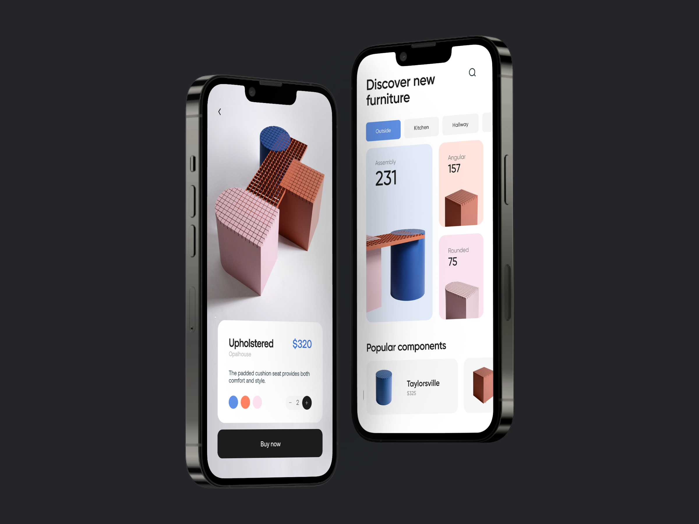 Mobile App Design for Furniture Store clean clear furniture furniture store minimal mobile mobile app mobile design online store store ui ui trends ux ux design