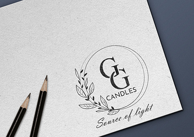 GG Candle Logo branding icon illustraion logo logo design