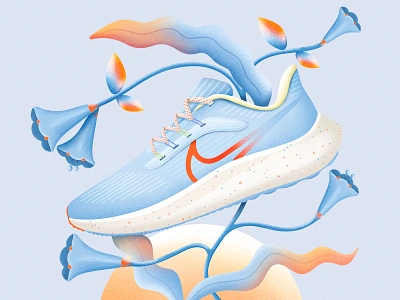 Nike Air Illustration 2d abstract adobe adobe illustration adobe photoshop art artwork clean colorful creative design digital art drawing flat graphic design illustration minimal modern simple vector