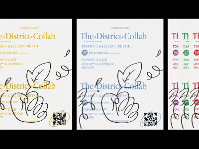 The District Collab Flyer 🍃 arts editorial event fall flyer illustration invitation shopping typography versions