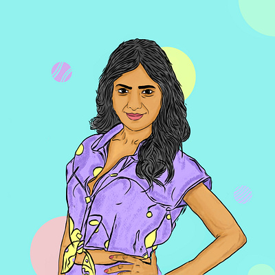 Samantha Ruth Prabhu art artwork character design character illustration digital illustration illustration portrait vector art