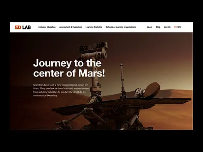 ED Lab - Single Post animation blog branding clean design minimal news orange simple typography ui user interface ux uxui webdesign