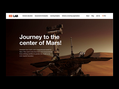 ED Lab - Single Post animation blog branding clean design minimal news orange simple typography ui user interface ux uxui webdesign