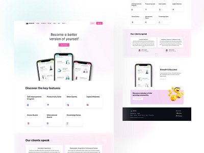 Good App - Landing page design app promotion page branding design good app landing page design microsite one page design product design ui website design