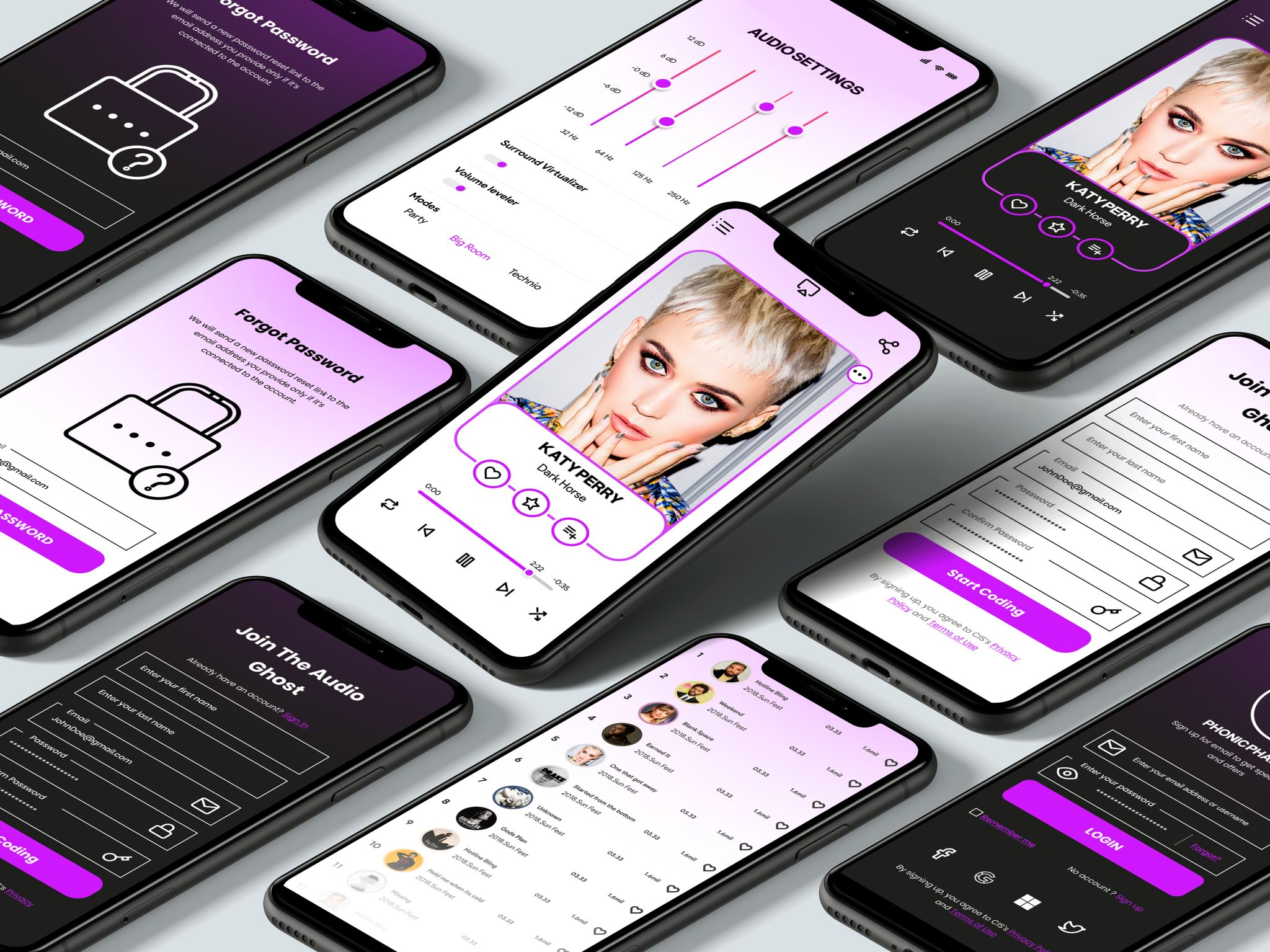 Phonic Phantom branding design desktop app figma graphic design ui user experience userinterface web application