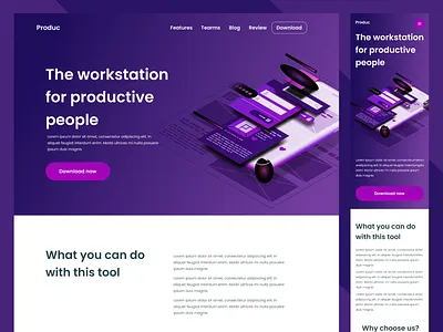 Productive web design branding design graphic design illustration illustrator landing page minimal mobile app responsive ui user experience user interface ux uxui webdesign