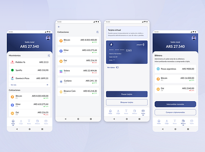 Crypto Wallet/Exchange app crypto currency design exchange mobile ui ux visual wallet