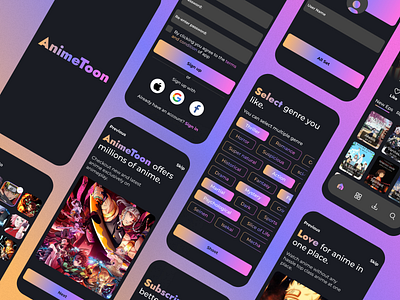 Animetoon app creativity graphic design logo ui ux