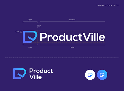 ProductVille logo presentation branding business creative graphic design logo product product management