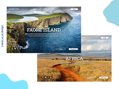 Paradise Trip Website design figma illustration pexels ui ux web design