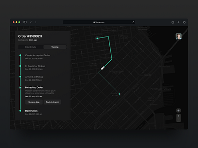 Map Delivery Web App courier delivery design logistic logistic company mail mail app map minimal navigation order shipping track transport ui ui ux voit team web