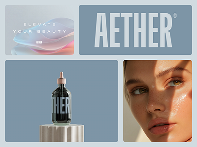 AETHER beauty brand cosmetic logo