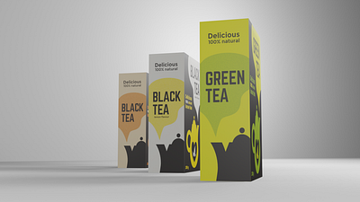 Tea packaging design - left side shot 3d mockup affinity designer affinity publisher blender branding design graphic design mockup packaging design tea tea packaging vector