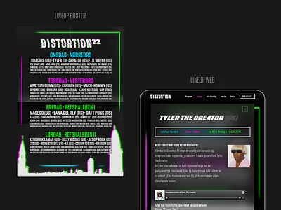 Copenhagen Distortion | Interactive Lineup branding brochure copenhagen copenhagen distortion copenhagen distortion 22 distortion festival flyer lineup music music festival music lineup poster print rebranding street festival ui ux web website
