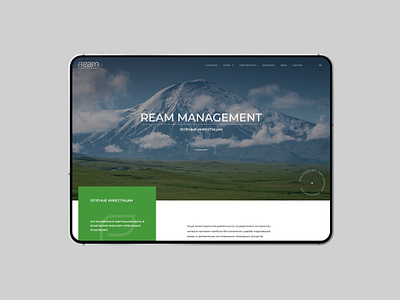 Ream design ecology energy figma holding company investments minimalism solar ui ux web design