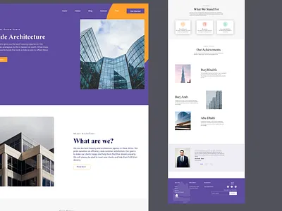 Landing Page Concept For Architecture Company architecture construction landing page product design ux
