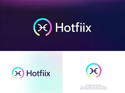 Hotfiix Crypto logo crypto cryptocurrency logo digital logo logo modern logo technology logo