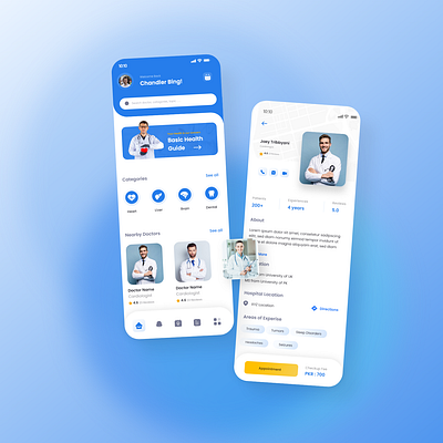 Doctor Appointment App UIUX Design a android app app design appointment clean creative design doctor dribbble first graphic design illustration ios logo trendy ui uiux ux