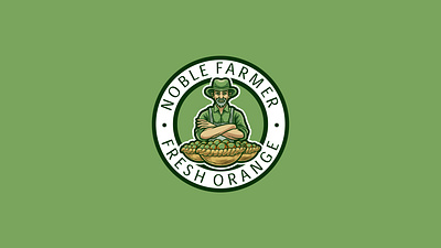 Noble Farmer Logo Design 3d adobeillustrator animation branding design farmer logo graphic design illustration logo logo design logo designer logo maker logodesign motion graphics ui ux vector villager logo