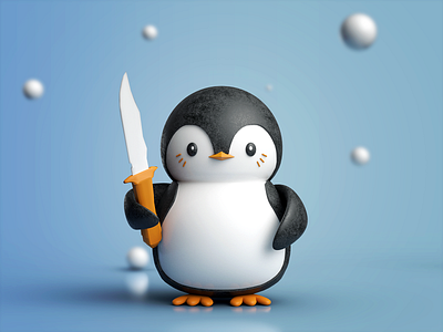 3d penguin 3d 3dmodeling c4drender character cinema 4d penguin с4d