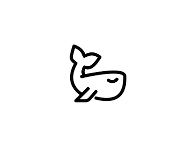 Whale Logo animal logo cute logo logo logo designer monochrome logo monoline monoline logo whale whale logo
