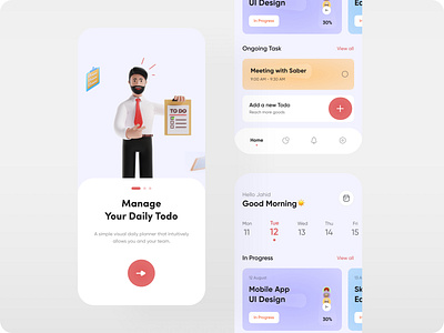 Task Manager App 2022 trend app design clean ui cuberto designinspiration popular shot task app task manager to do app ui ux ui ux design