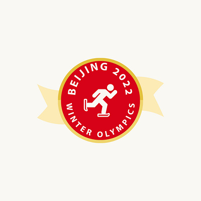 BEIJING 2022 WINTER OLYMPICS BADGE graphic design