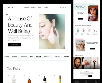 Skin Care Product branding clean website daily ui design ecommerce website hero section home page illustration landing page logo minimal ui store website ui ui design ui ux design uiux ux design web ui webdesign website