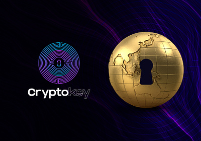 Cryptokey Logo Project | Cryptocurrency, NFT, Logo, Community blockchain branding coin community creative crypto cryptocurrency currency for sale gradient identity keyhole letter s lettering minimal modern logo nft token unused world