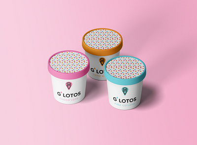 G'Lotos Gelato - Brand Identity, Logo Design + Packaging brand brand identity branding design gelato graphic design ice cream package design packaging visual identity