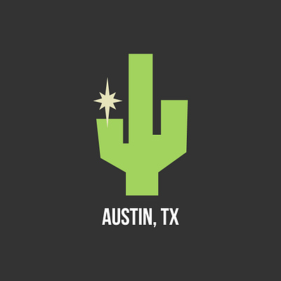 Austin, TX - Location Icon for Wandering Star Motel austin brand identity branding cactus desert design graphic design hotel iconography icons illustration logo mid century mid century modern motel texas