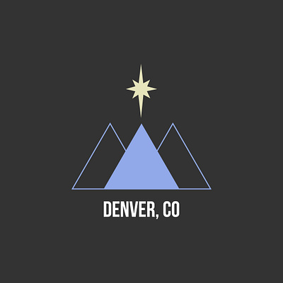 Denver, CO - Location Icon for Wandering Star Motel brand identity branding colorado denver design graphic design hotel iconography icons illustration logo mid century mid century modern motel