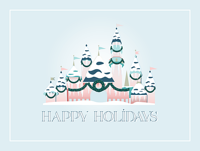 Winter Castle adobe castle christmas design disneyland illustration illustrator snow travel vector winter