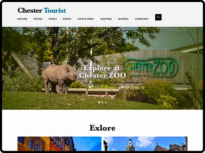 Website Redesign | Chester Tourist adventure animation chester tourist holliday interactive prototype tourism tourism website tourist travel travel agency travel agent travel guide trip planner ui ux vacation web webshop website