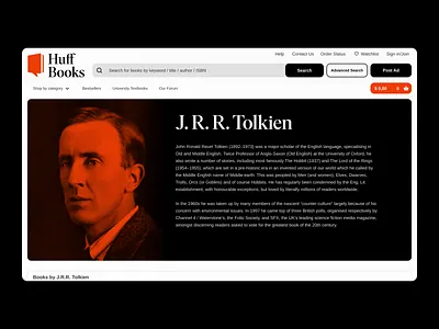 Huff Books - Online Second-hand Book Store animation book books branding clean design e commerce logo motion graphics orange second hand typography ui user interface webdesign