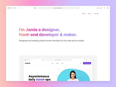 Portfolio - 2022 gradient minimal portfolio projects ui web app work