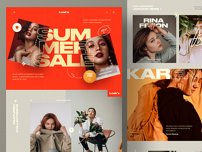 Loak's - Lookbook Store clothes design fashion fashion store grid landing page lookbook online shop shop store typography ui ux web design website