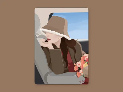 On the way cool girl girl illustration new year on the way ui woman