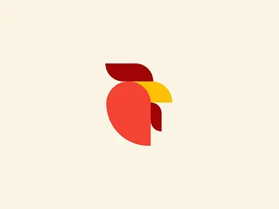 Chicken Rooster Simple Logo Design animal bird brand chicken cock design egg farm flat head hen icon illustration logo mascot nature rooster simple symbol vector