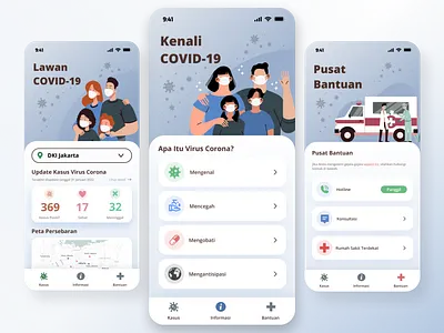 Covid 19 Disease and Healthy Care Mobile Apps app design app graphic design ui